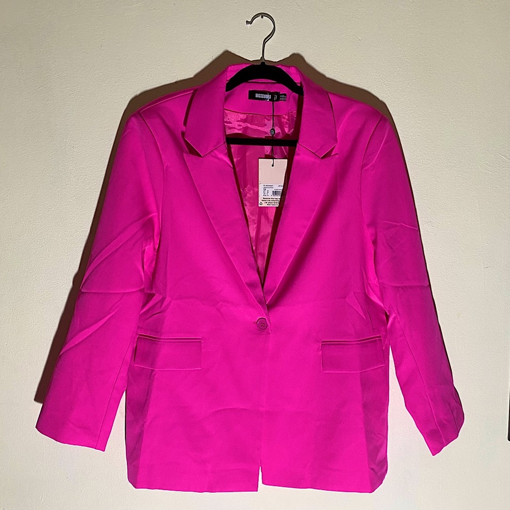 Missguided Neon Pink Oversized Blazer NWT